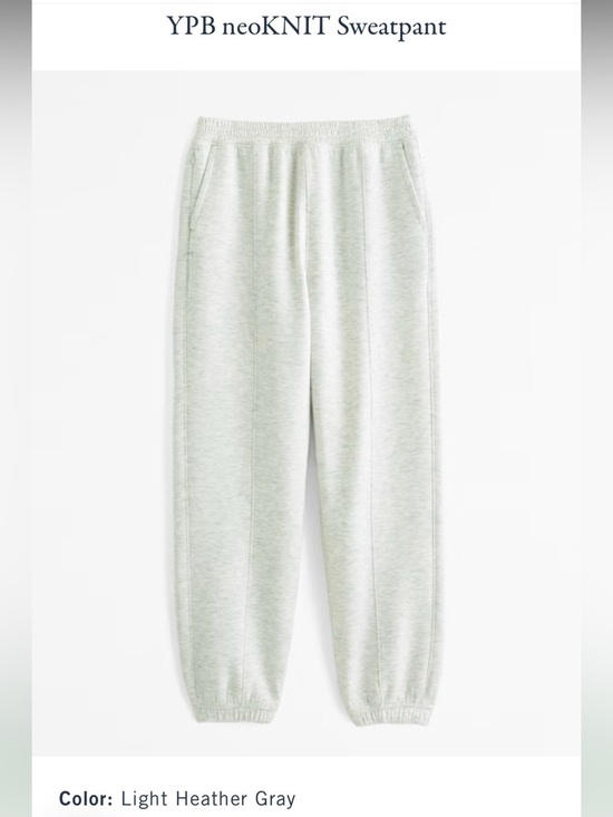 Abercrombie & Fitch Pants - Abercrombie & Fitch YPB neoKNIT Light Heather Gray Sweatpants sz M